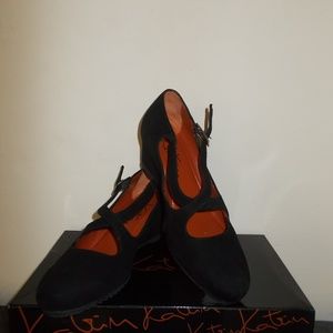 black shoes size Black suede shoes US 5.5( 35 EU)